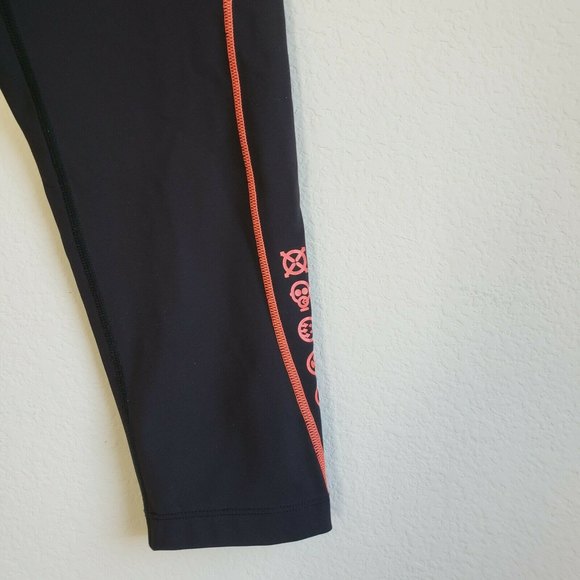Ethika Performance 3/4 Pants Womens Size Small Black Neon Orang Subzero Seamless - Picture 6 of 10